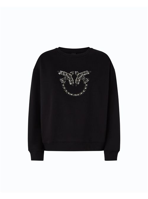 Felpa con logo Love Birds gioiello PINKO | 100534A3JQ/Z99